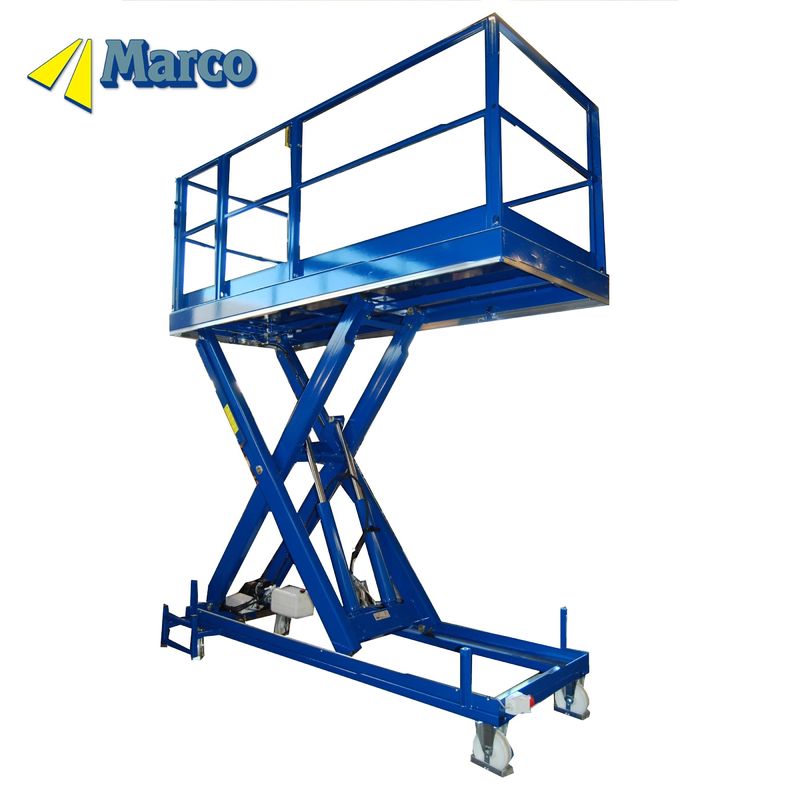 2600mm hidrolik makas kaldırma çalışma platformu, tekerlek şasi ve acil indirme